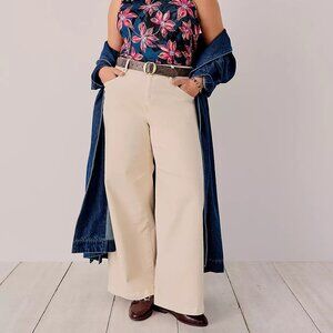 Lane Bryant Signature Fit Wide Leg Jean NWTs, Size 20, Off White